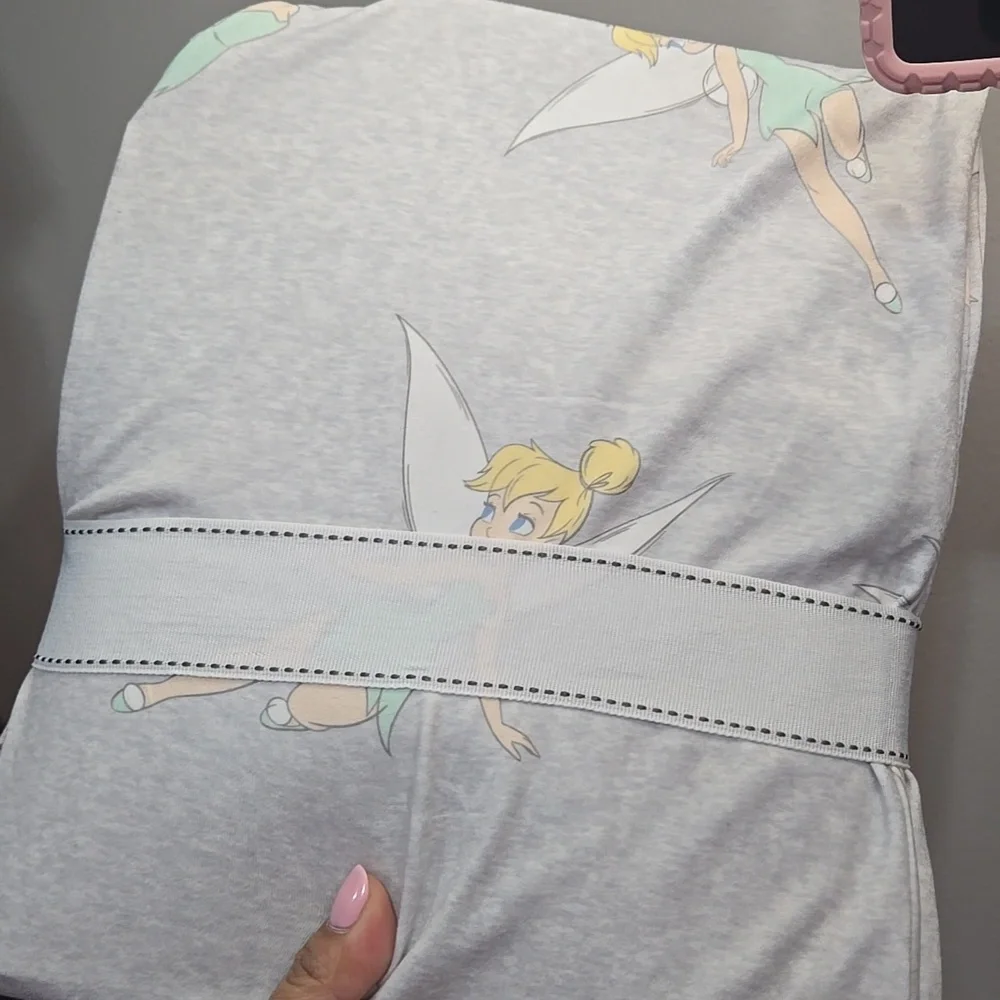 SALE! LAst 1! Disney Tinkerbell Gray Pajama Set Long Sleeves And Pants SOFT - Picture 7 of 8